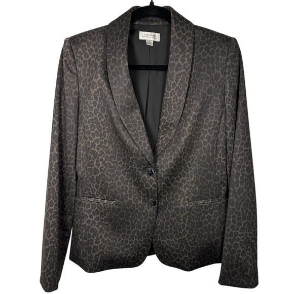 Tahari by Arthur Levine Leopard Print Blazer Women's 8 - Picture 1 of 6